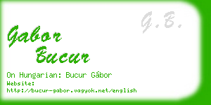 gabor bucur business card